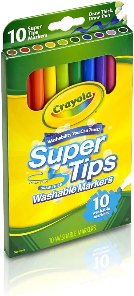10 Colors Super Tips Washable Marker