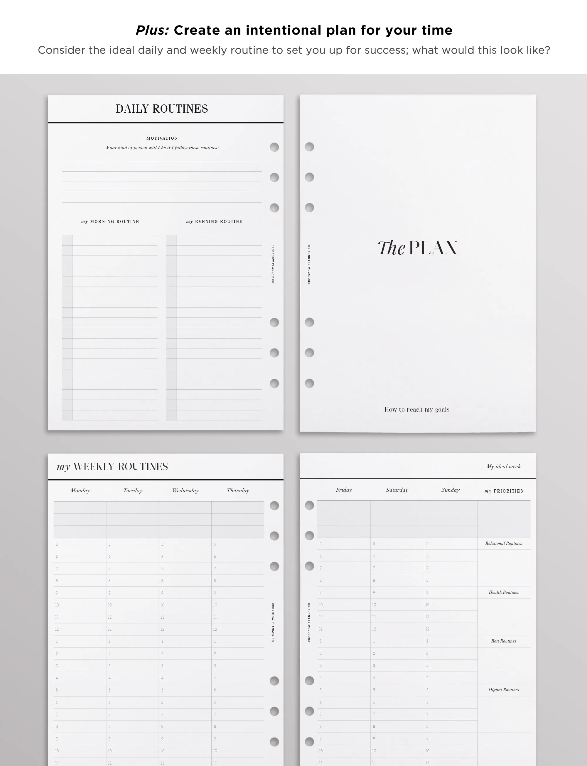 12 Month Goal Planning Bundle | A5 Planner Inserts