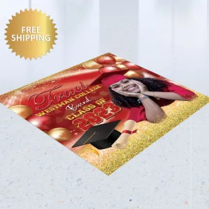 2023 Graduation decal, Removable sticker, Removable vinyl sticker,Floor Decal sticker, Grad stic, Red and gold backdrop, Graduation backdrop