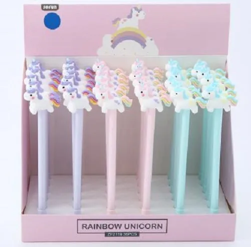 22343 UNICORN RAINBOW TAIL GEL PEN-36