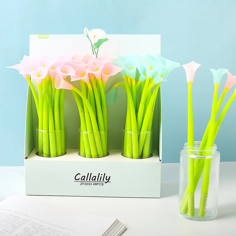 22412 COLOR CHANGING LILY FLOWER GEL PEN-48