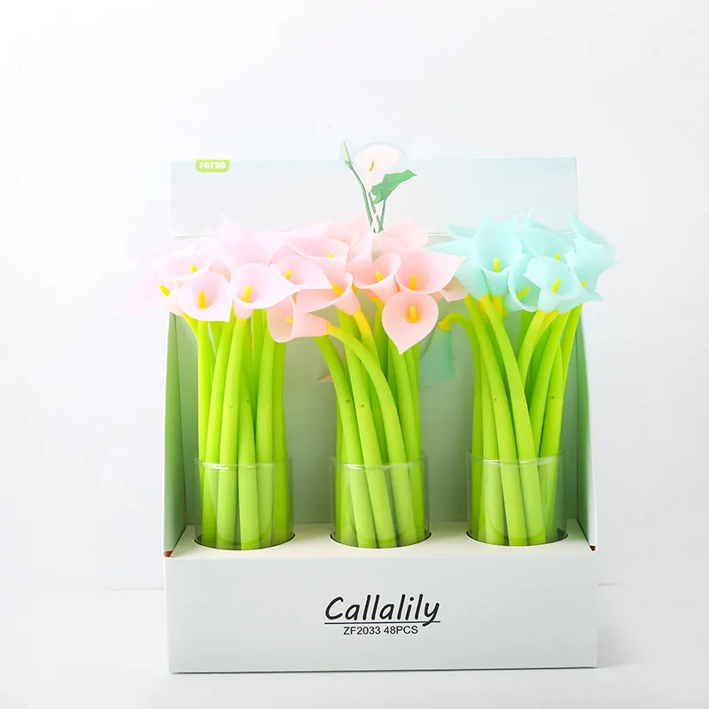 22412 COLOR CHANGING LILY FLOWER GEL PEN-48