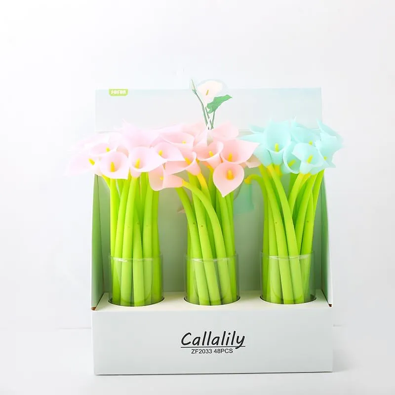 22412 COLOR CHANGING LILY FLOWER GEL PEN-48