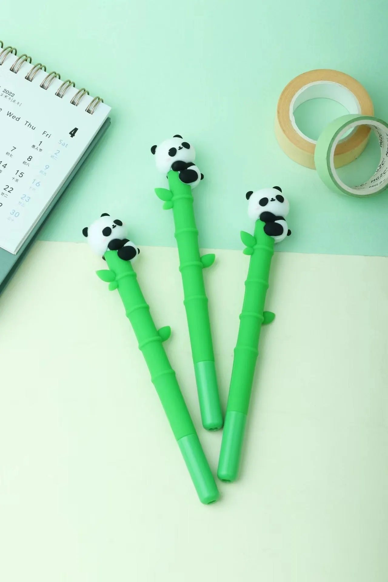 22477 PANDA BAMBOO GEL PEN-48