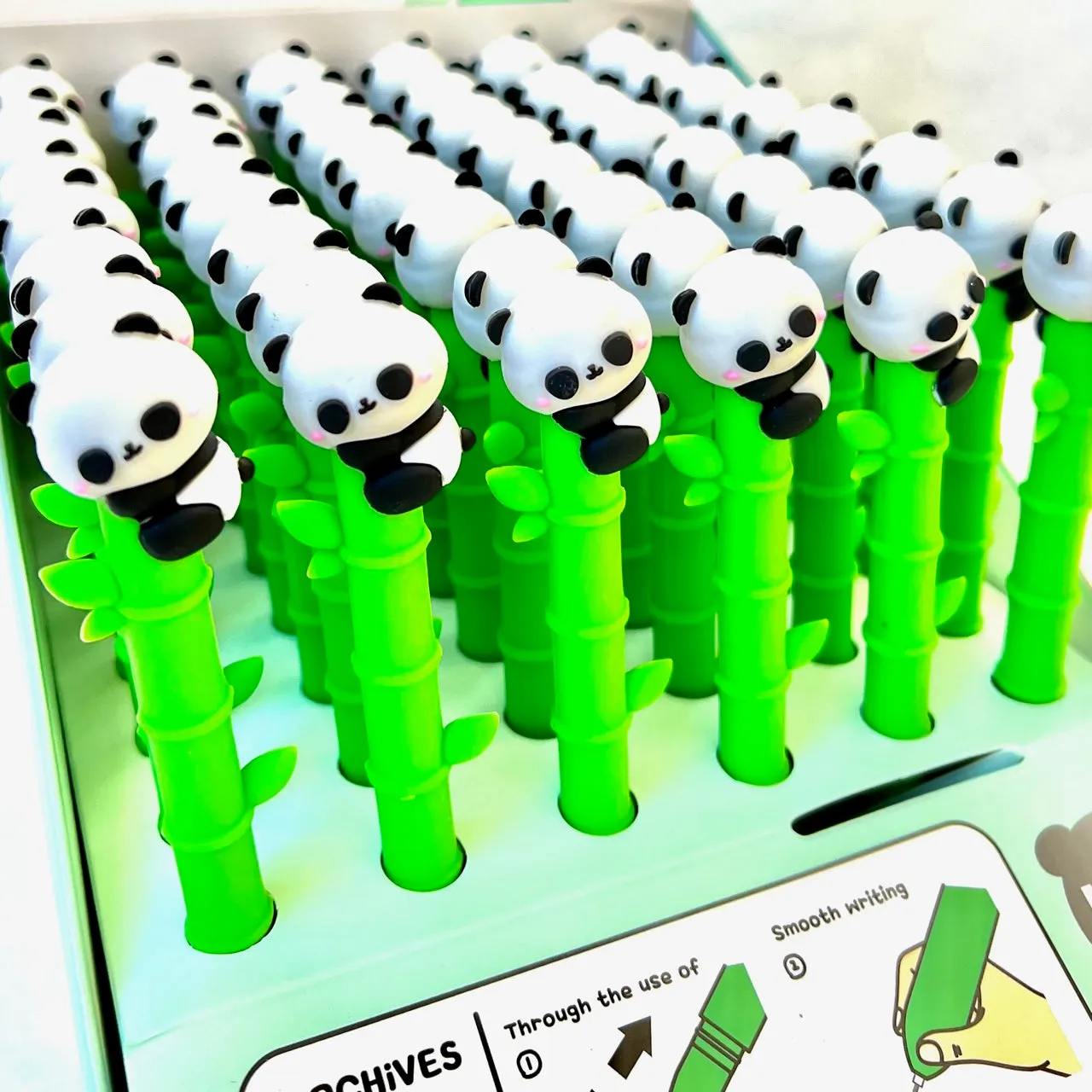 22477 PANDA BAMBOO GEL PEN-48