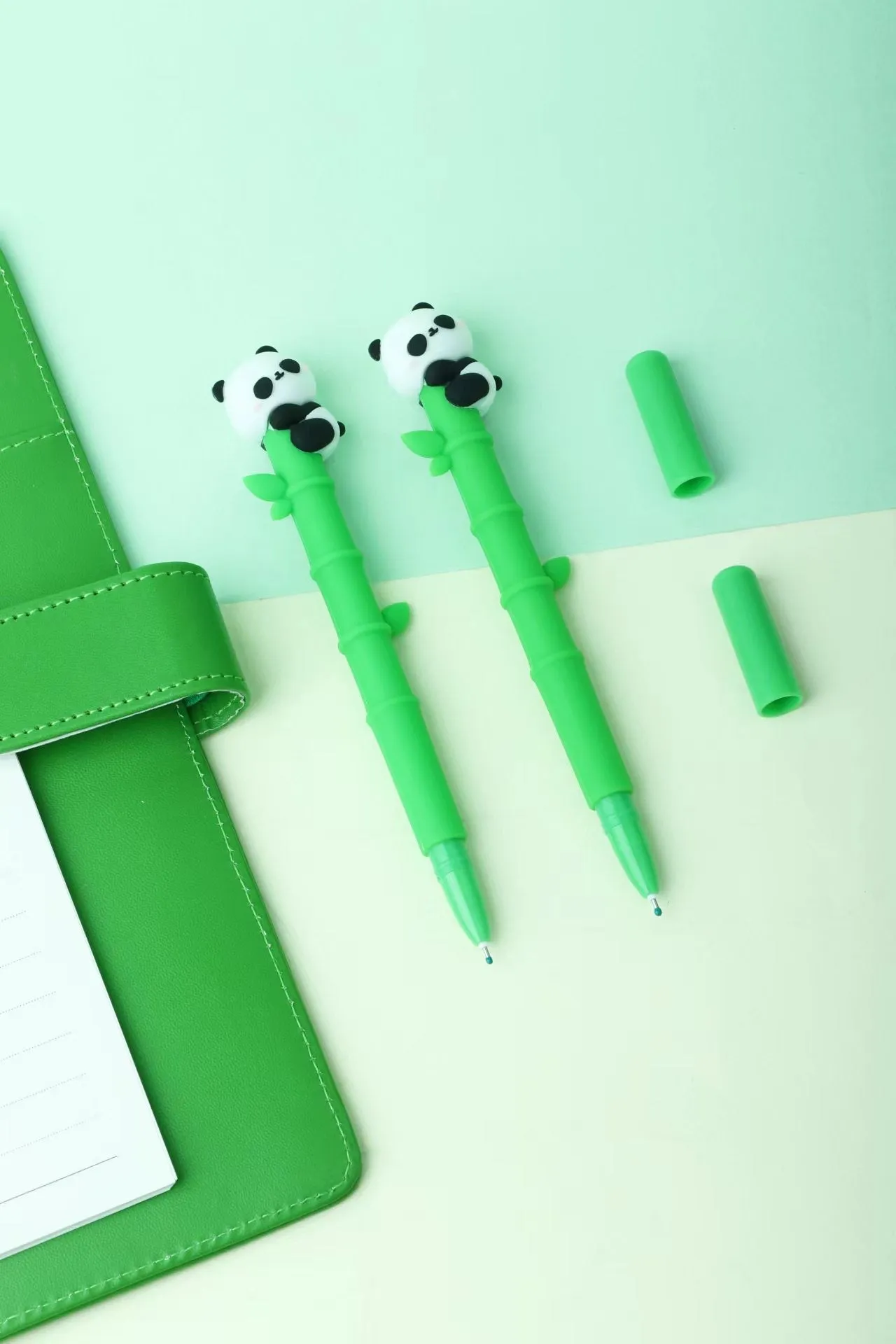 22477 PANDA BAMBOO GEL PEN-48