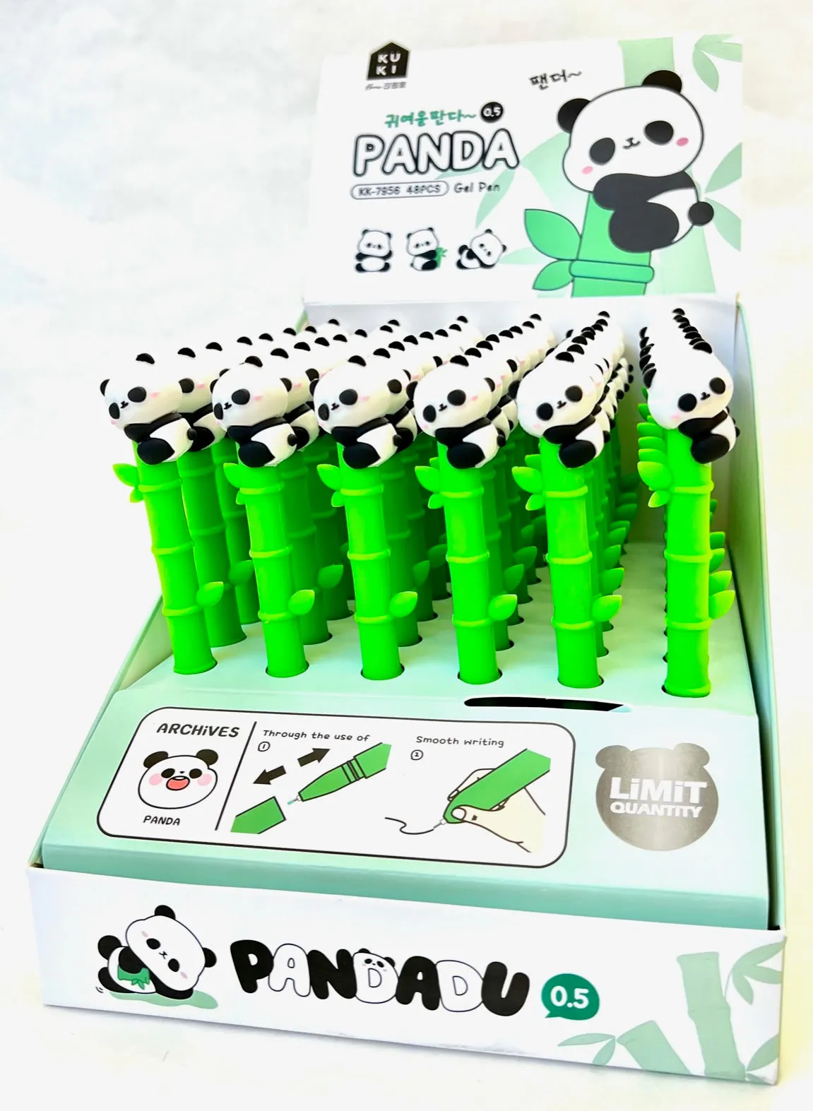 22477 PANDA BAMBOO GEL PEN-48