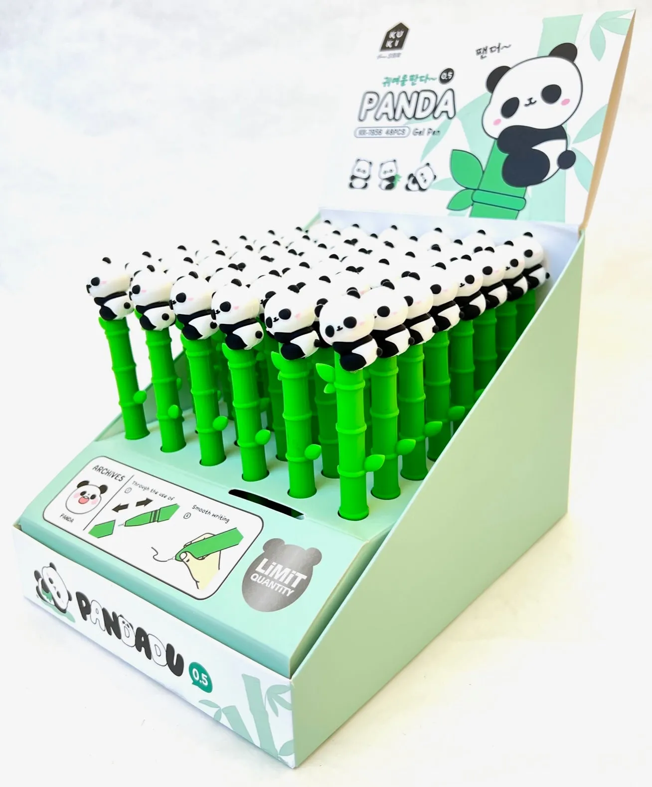 22477 PANDA BAMBOO GEL PEN-48