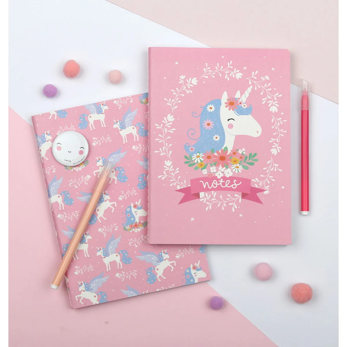 A Little Lovely Company A5 Notebooks Unicorn