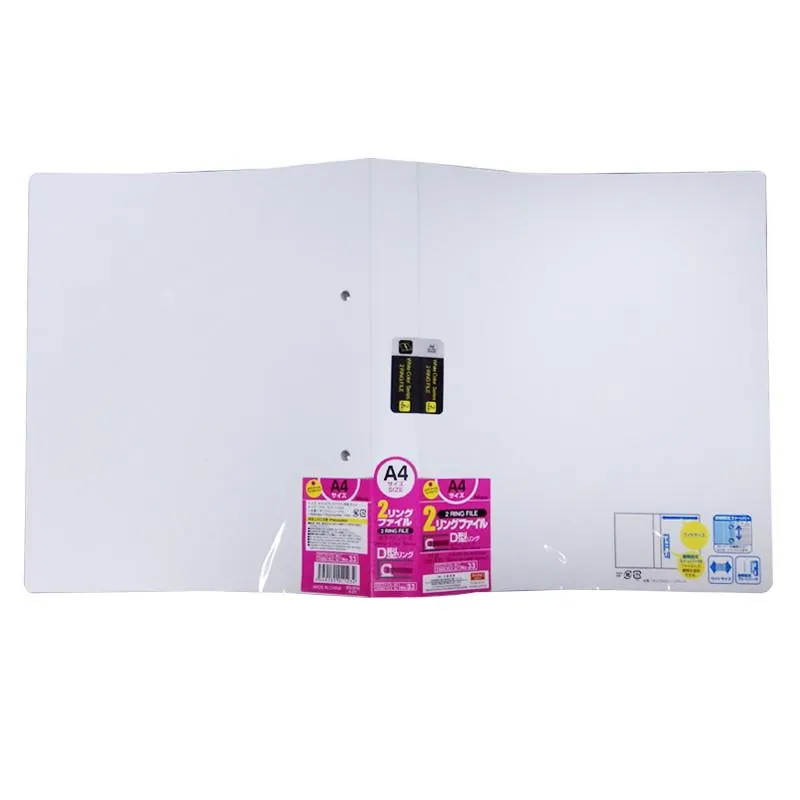 A4 2 Ring File White Color Series