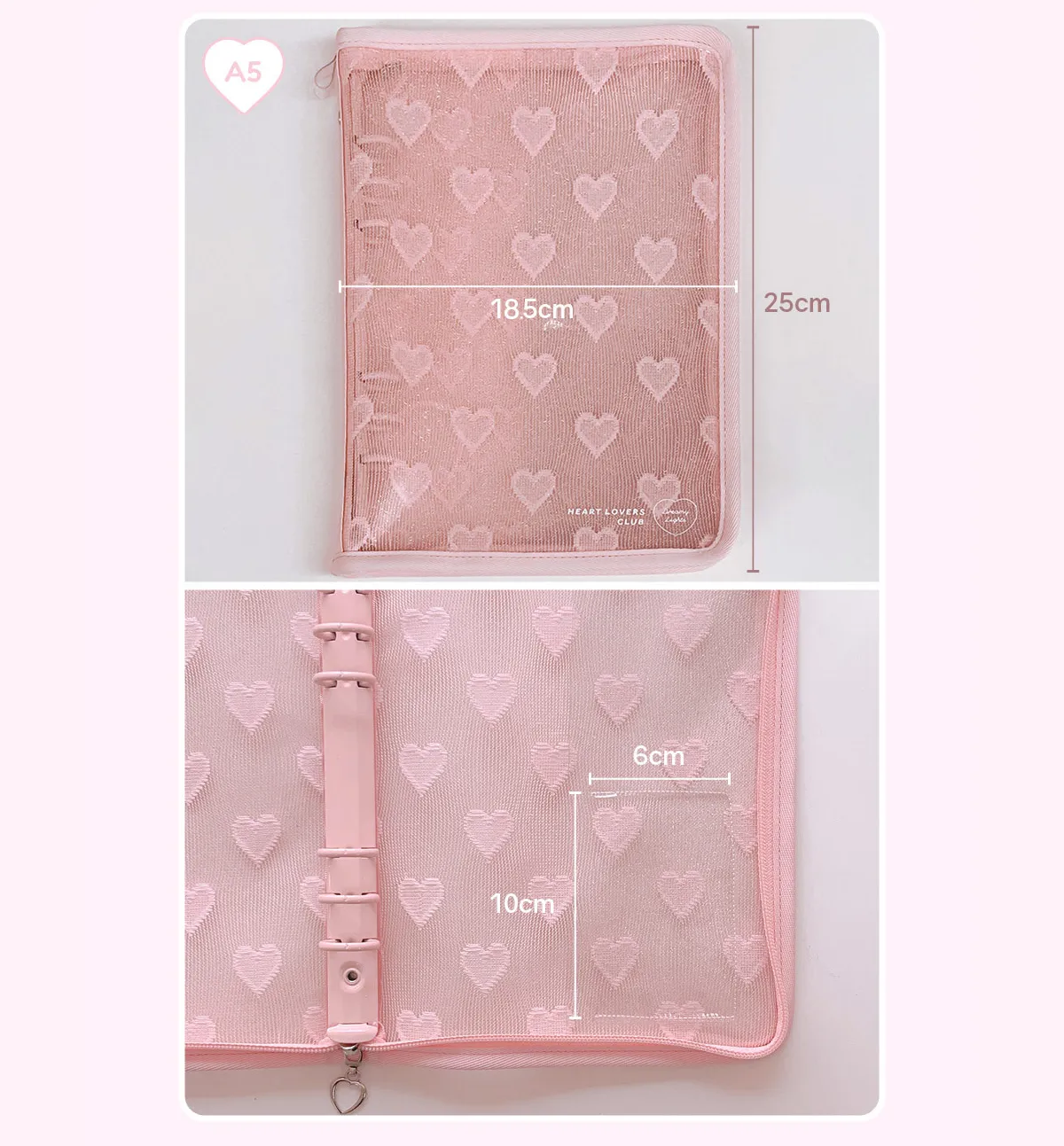 A5 Heart Lover's Club: 6-Ring Cover