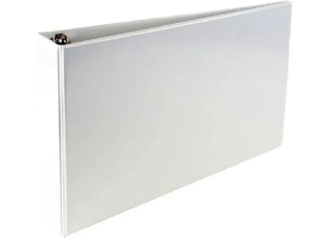 Alpha Presentation Binder 2 Rings A3 Landscape, 25mm Spine, White (203-A3)