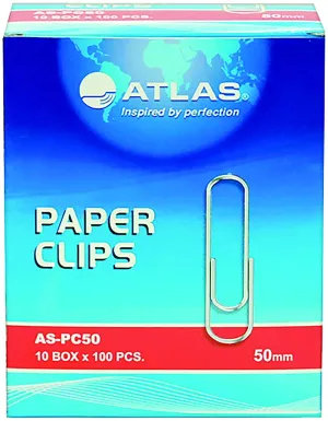 Atlas Paper Clips 50mm Box of 10pcs