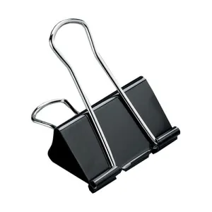 Belgravia Stationery (25mm) Foldback Clips Tub (Black) Pack of 10