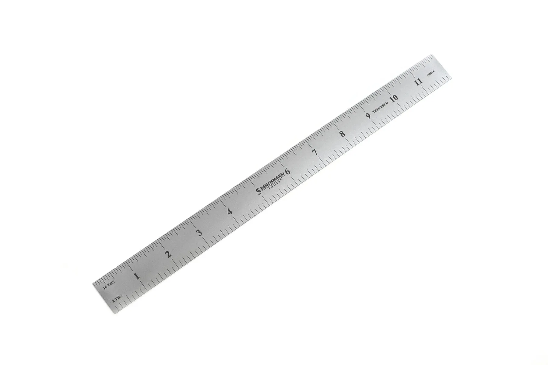 Benchmark Tools™ Satin Chrome Woodworking Rulers with 1/8th and 1/16ths on Both Sides