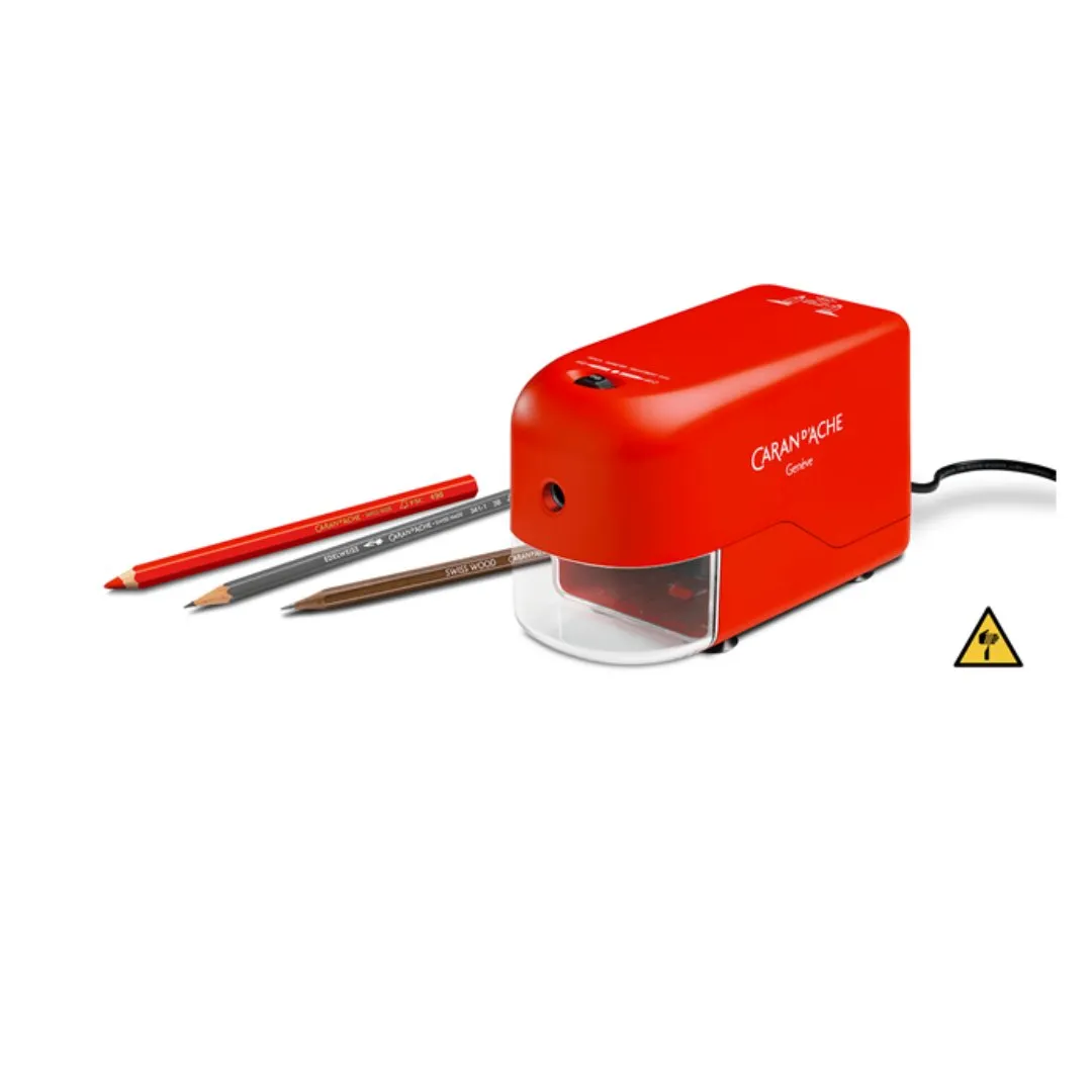 Caran d'ache Electric Pencil Sharpner-Red