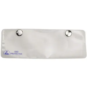CARD HOLDER, DISSIPATIVE, WITH SNAPS,1-1/2''x6''INSERT,25/BAG-5/PK