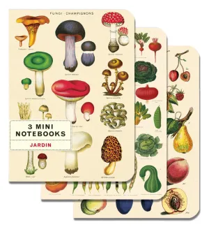 Cavallini & Co Mini Notebook Le Jardin 3 pack