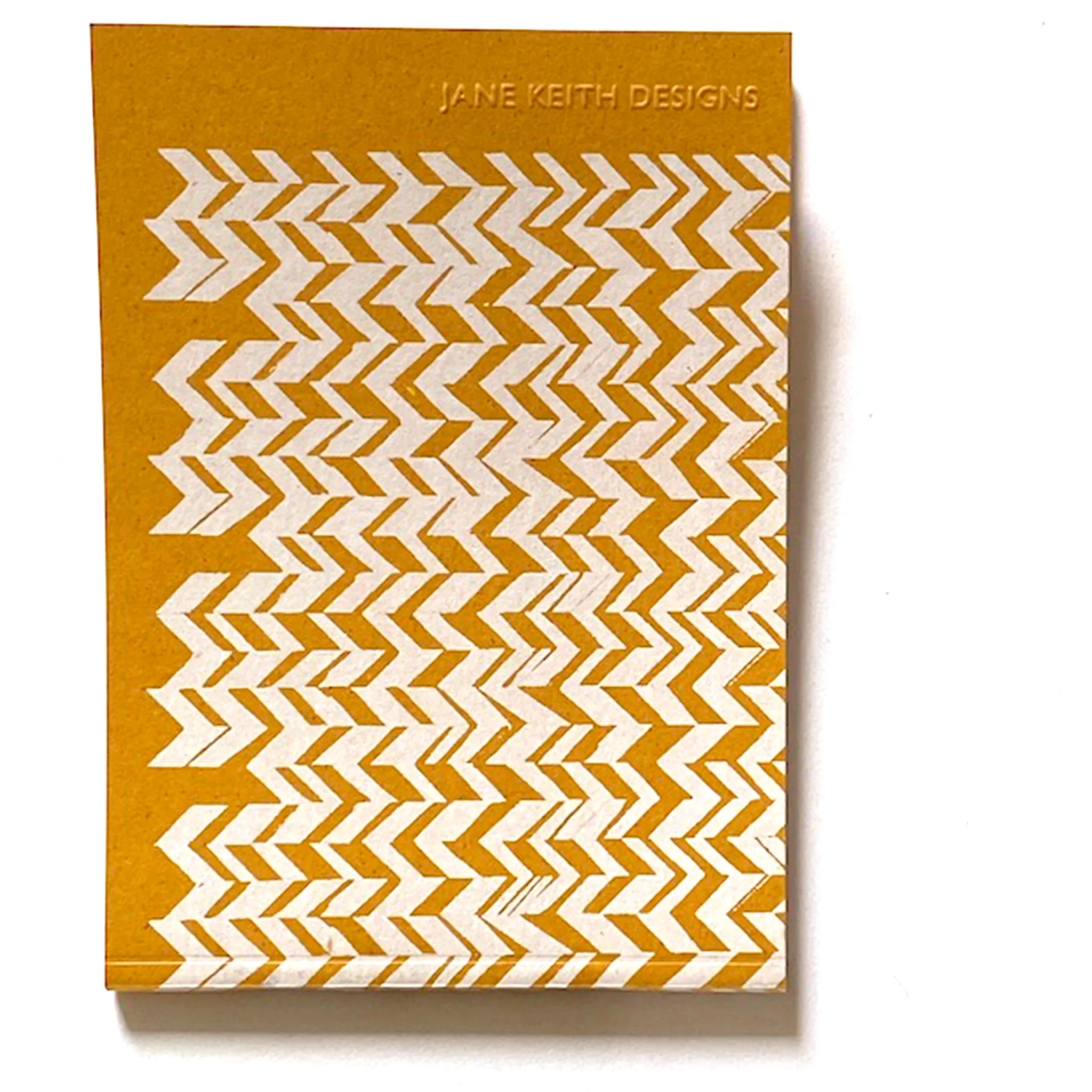 'Chevrons' Hand Printed A6 note book