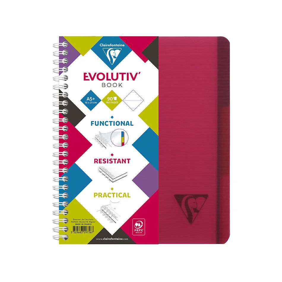 Clairefontaine Linicolor Wirebound Notebook A5   3 Removable Dividers
