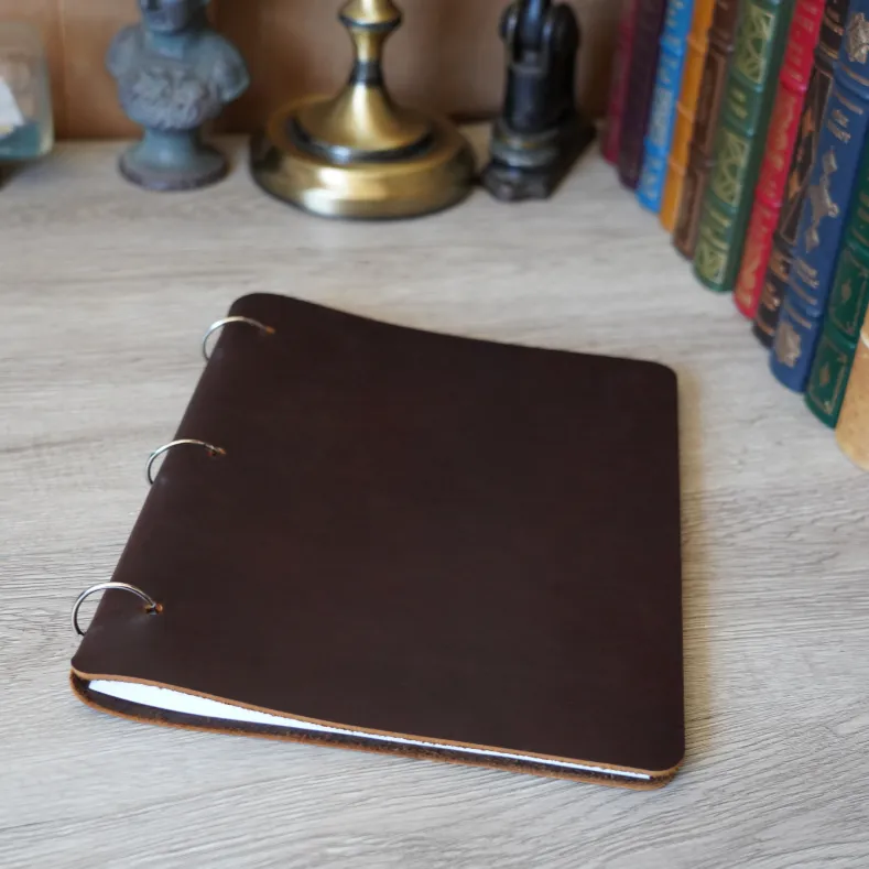 Custom Slim Cut - Refillable Leather Binder