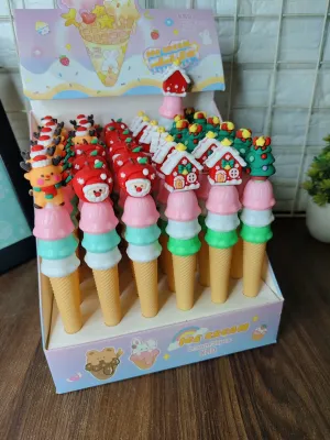 Cute Christmas ice cream pens (assorted)
