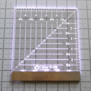 Cutting Ruler, GLOW Ruler 6" x 6" Square