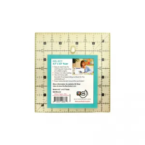 Cutting Ruler, QUILTER'S SELECT 4 1/2" x 4 1/2" SQUARE (Non-Slip)