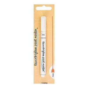 Decoart Glass Paint Marker 1mm - White