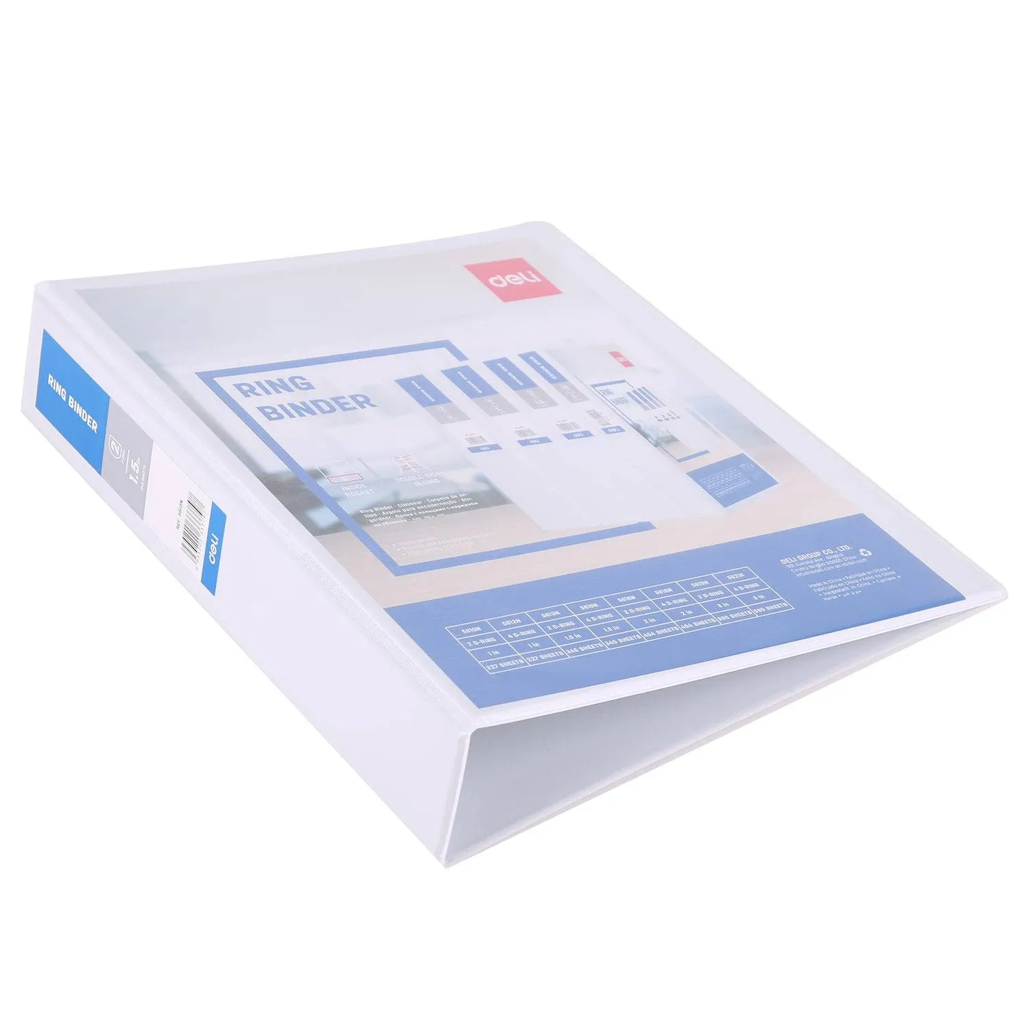 Deli PP 1.5IN 2 D-Ring View Binder A4