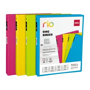 Deli Rio PP 1.5 Inch 2D-Ring View Binder A4 Size
