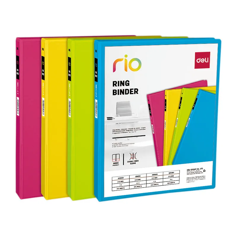 Deli Rio PP 1.5 Inch 2D-Ring View Binder A4 Size