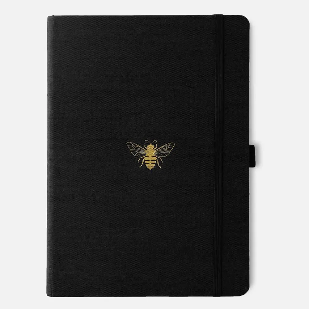 Dingbats Pro Black & Gold Bee Vegan Notebook B5 Blank