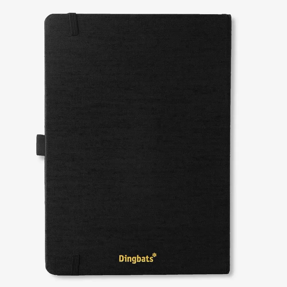 Dingbats Pro Black & Gold Bee Vegan Notebook B5 Blank