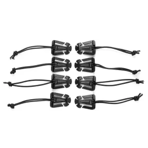 Elastic Tech Panel Clips (Web Dominators) - Black | 8pc Kit