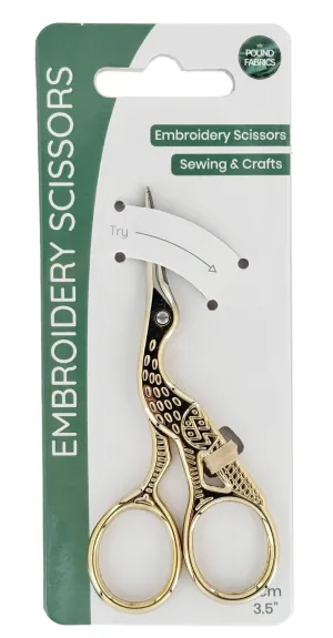 Embroidery Stork Scissors - 9cm/3.5in
