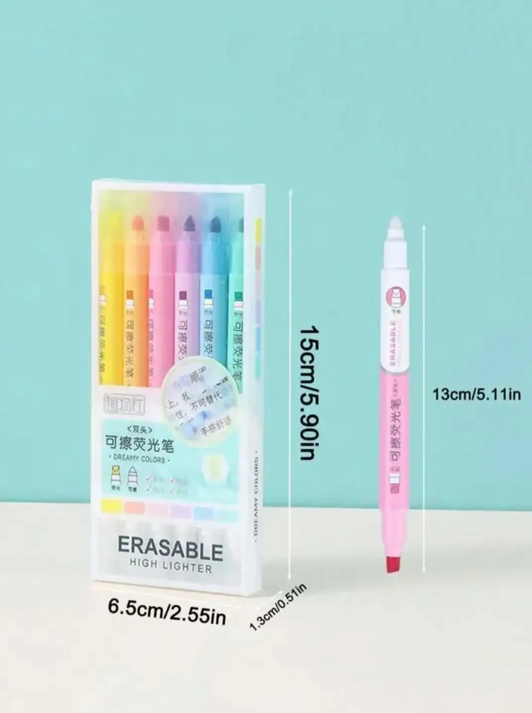 Erasable highlighter (6 highlighters)
