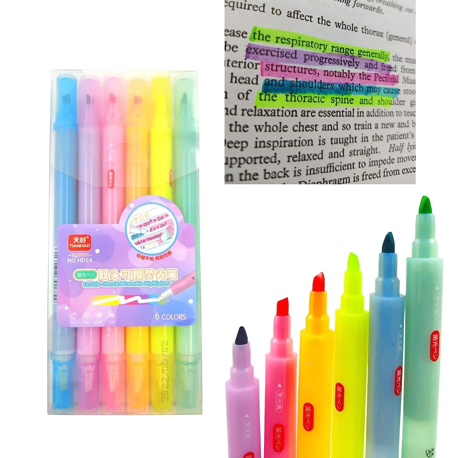 Erasable Highlighters | Markers Set Of 6