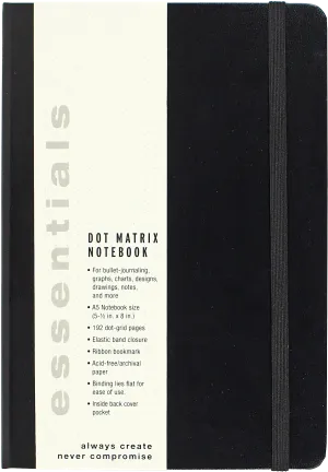 Essentials Dot Matrix Notebook, Black