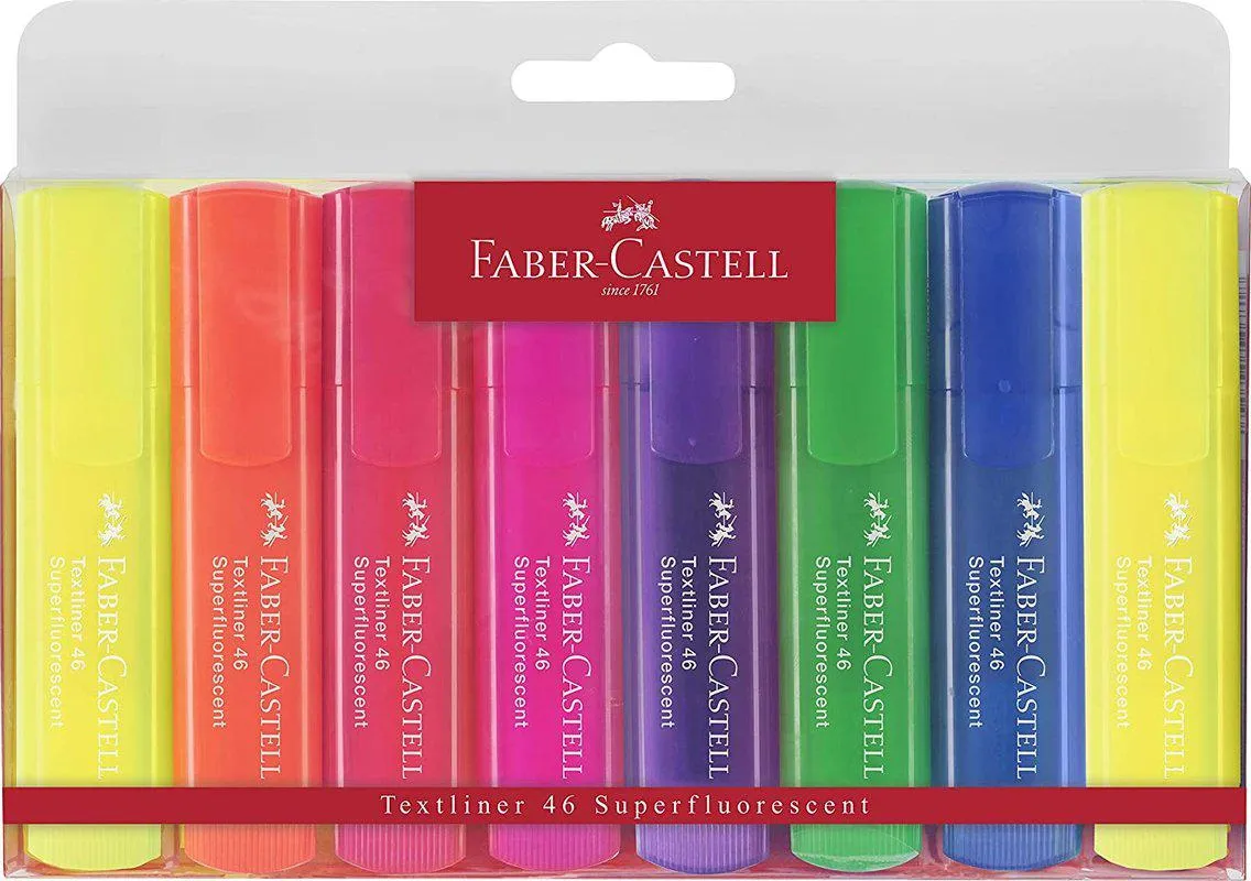 Faber-Castell - Textliner 1546 Set Of 8 (2 Free)