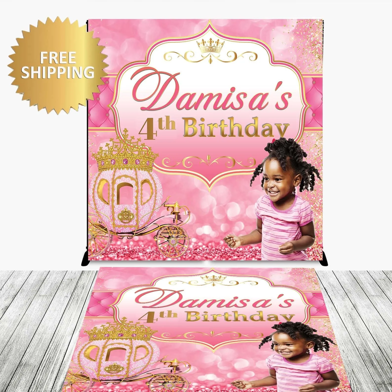 Floor Decal sticker, Removable sticker, Removable vinyl sticker,Floor Sticker,Birthday backdrop, princess decal, princess backdrop, 1st