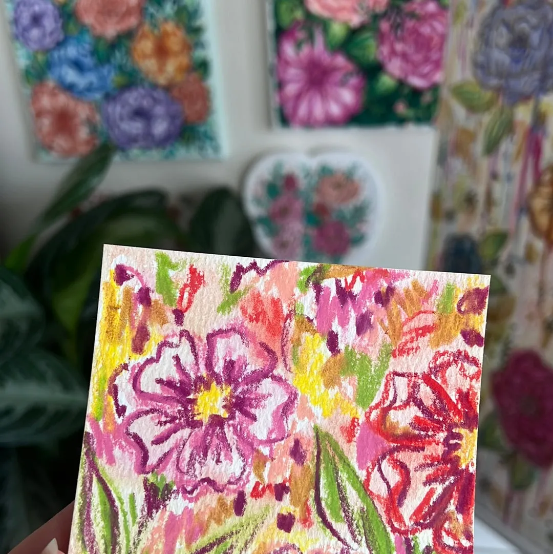Floral Original Painted Watercolor Paper #20