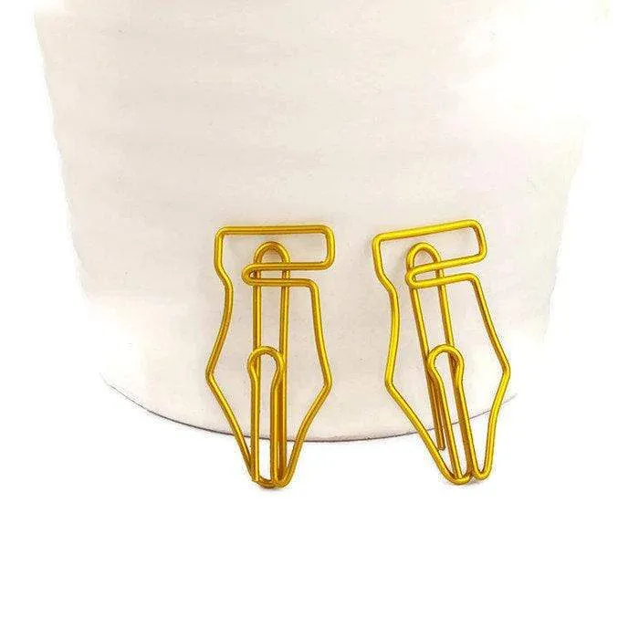 Fountain Pen Nib Paper Clip GOLD Nib Paper Clip - Super cute & very strong!