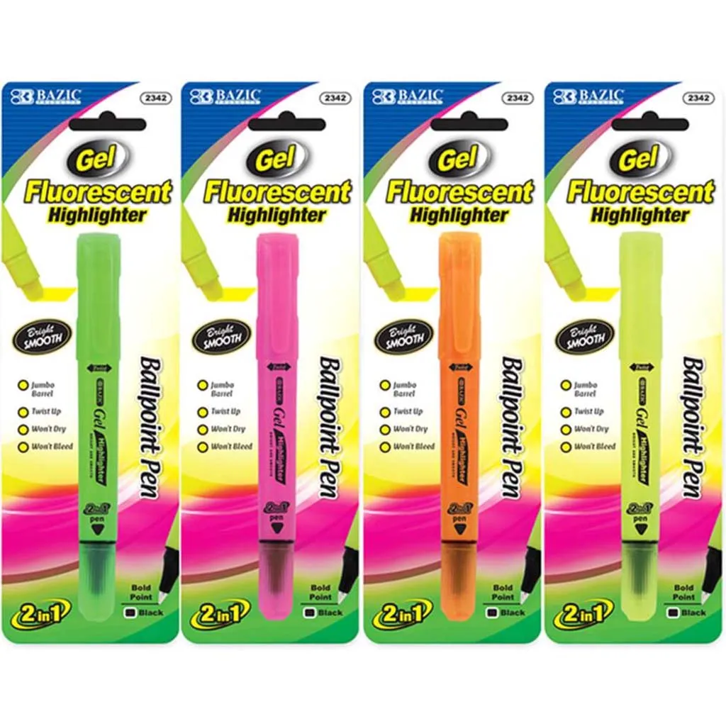 Gel Highlighter Fluorescent  Ballpoint Pen