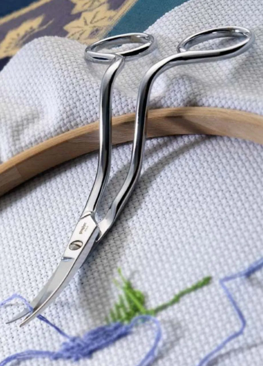 Gingher 6" Large Double Curved Machine Embroidery Scissors