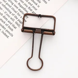 Hollow Binder Clip Bronze