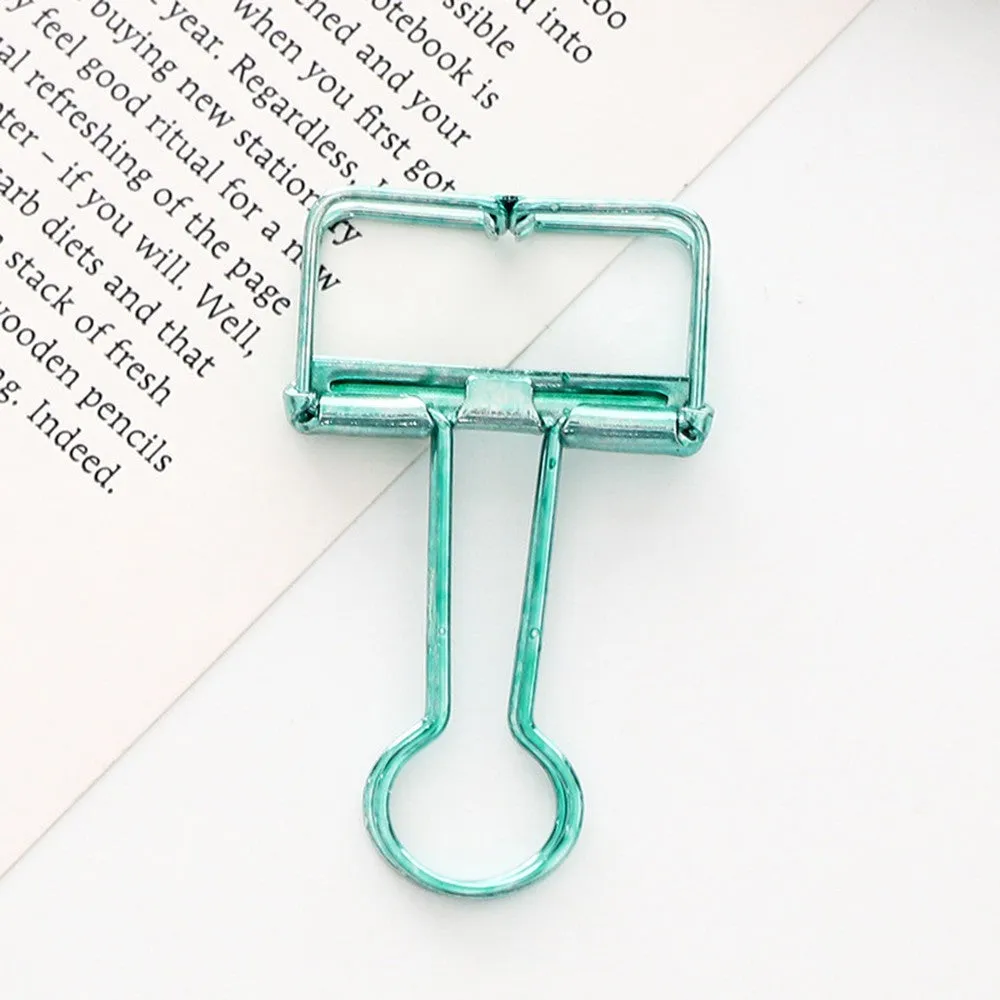 Hollow Binder Clip Green