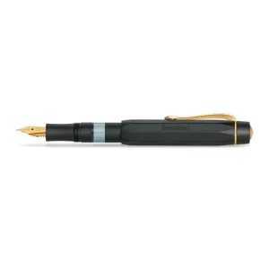 Kaweco AL Sport Piston Fountain Pen, Black/Gold, Extra Fine Nib
