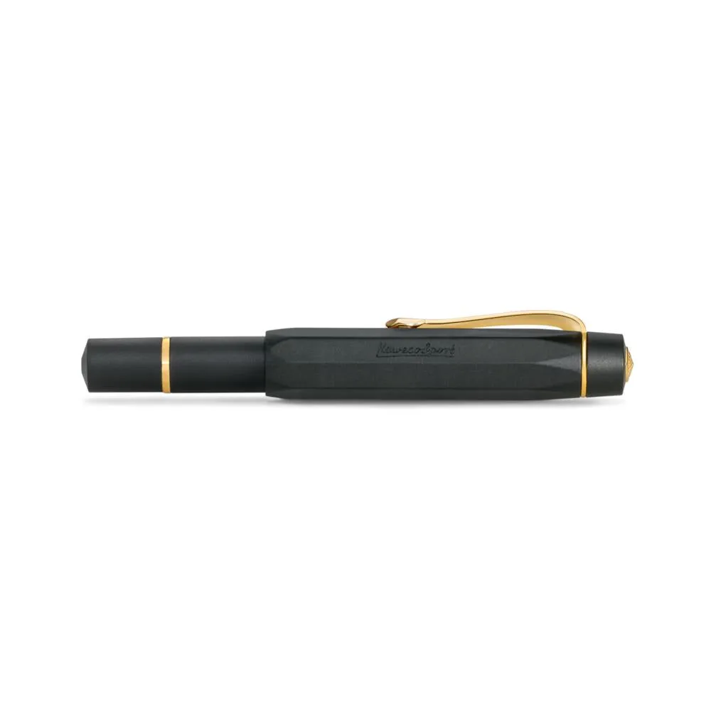 Kaweco AL Sport Piston Fountain Pen, Black/Gold, Extra Fine Nib