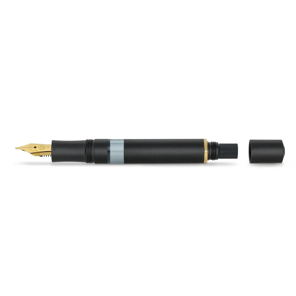 Kaweco AL Sport Piston Fountain Pen, Black/Gold, Extra Fine Nib
